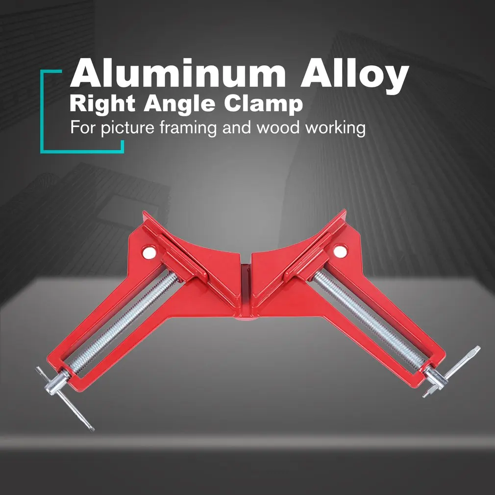 Aluminum Alloy 90 Degree Right Angle Clamp Picture Frame Corner Clamp Clip Woodworking Right Corner Holder Tool