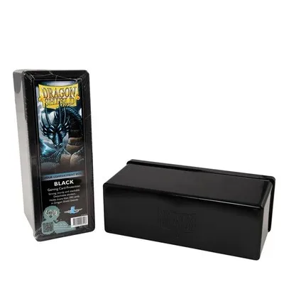 black Оригинальная емкость 360+ Dragon Shield, коробка для карт, прозрачный акриловый материал, коробка для хранения карт для Yugioh Pokemon MTG - Цвет: black