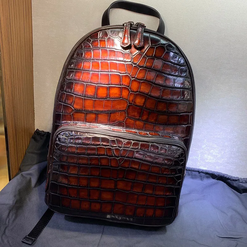Модная сумка через плечо из крокодиловой кожи - Цвет: Красный
