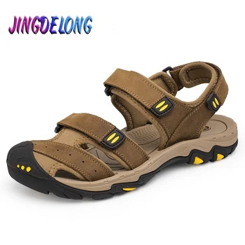 

Classic Mens Gladiator Sandals Summer Genuine Leather Mens Sandals Roman Style Mens Sandals Summer Outdoor Men Beach Sandals 48