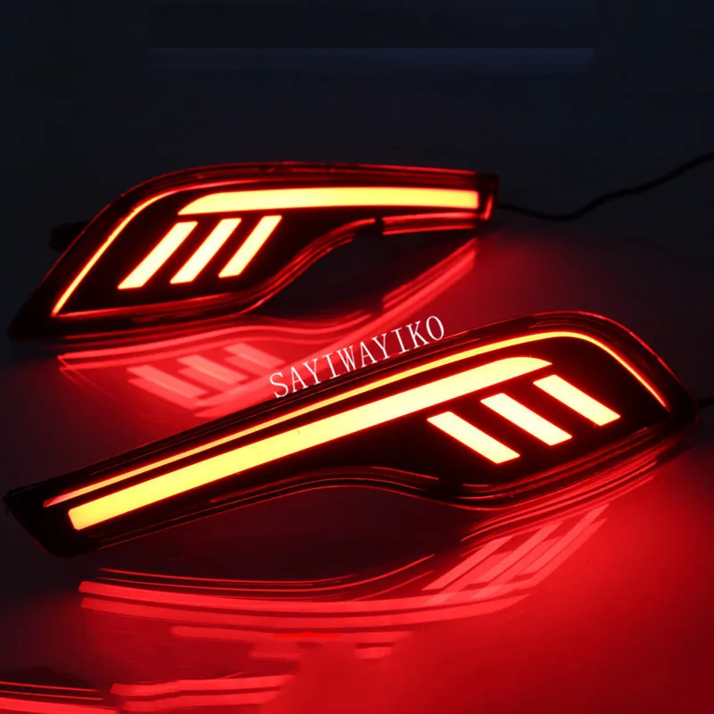 2 шт Автомобильный светодиодный для Хонда сrv мульти-функциональное 12В Светодиодный отражатель задний фонарь лампа заднего бампера светильник тормозной светильник