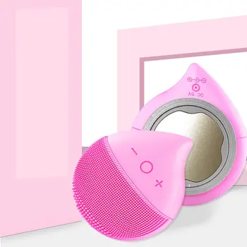 

Silicone Cleansing Instrument Electric Waterproof Face Cleaner Pink Face Clean Electric Cleansing Instrument