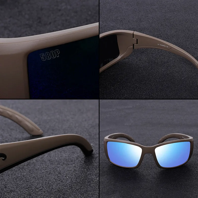 Поляризованные солнцезащитные очки с логотипом, мужские брендовые Винтажные Солнцезащитные очки Blackfin для рыбалки, мужские очки с квадратной оправой для мужчин, тени UV400