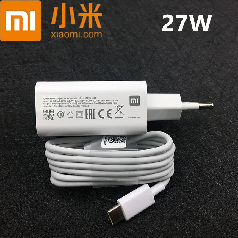 Оригинал Xiao mi 27W быстрое зарядное устройство QC 4 0 Turbo Быстрая Зарядка адаптер