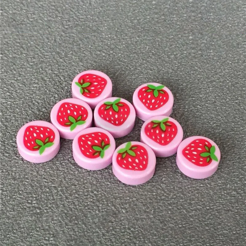 10pcsset Fruits Figures Food Strawberry Jam Building Blocks DIY MOC Accessories Model Building Bricks Kits Toys For Children (6)