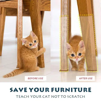 

8pcs/set Sofa Protection Practical Clear Deterrent Home Sticker Cat Scratching Tape Furniture Pet Training Durable Anti Scratch