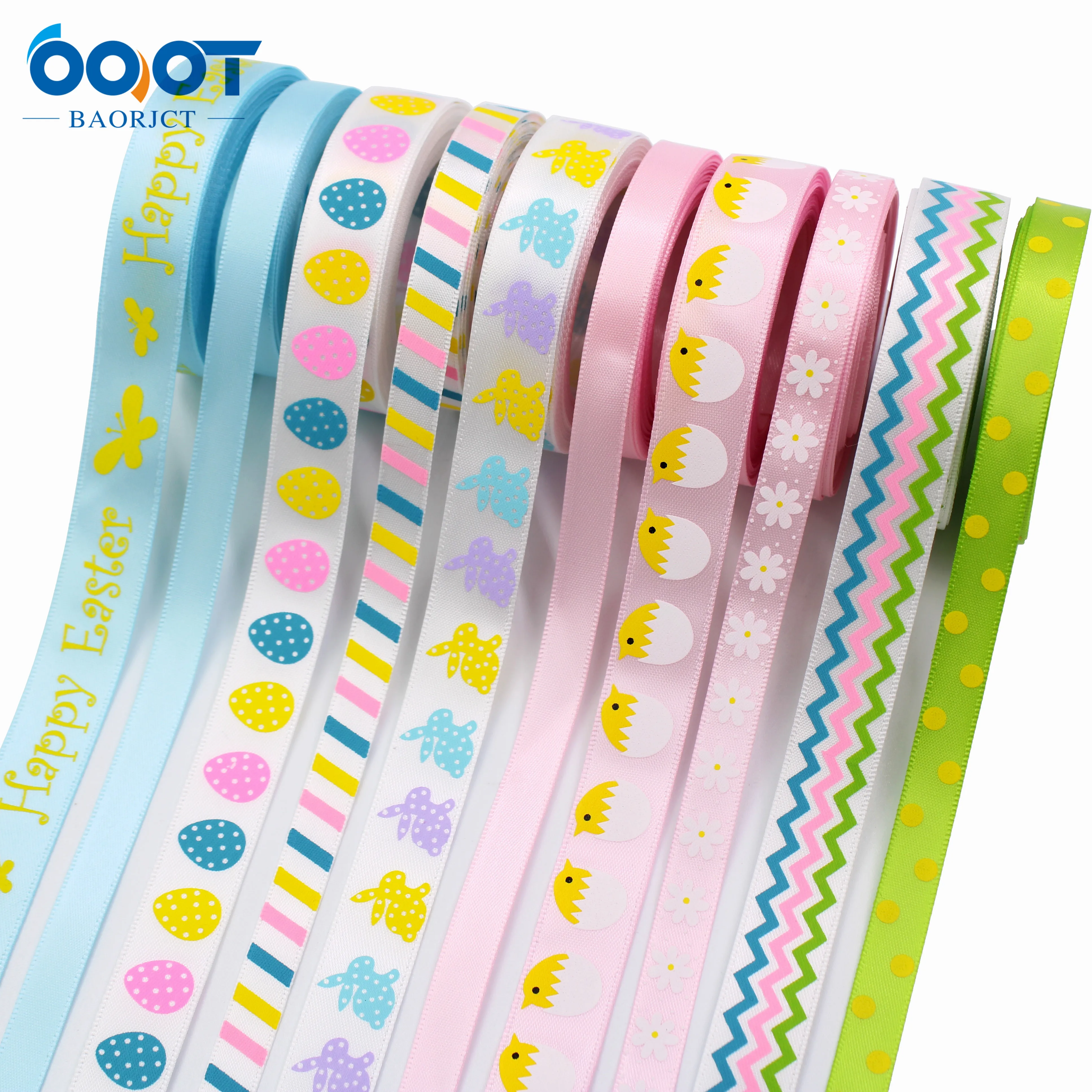 Easter Sunday Series Cartoon Ribbons,5/8"(16MM),10Yards Bow Cap Accessories Party Gift Wrap DIY Handmade Materials 201226-3