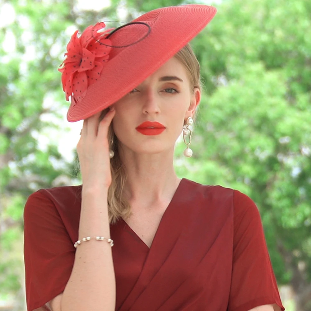 Black Flower Weddings Pillbox Hat 