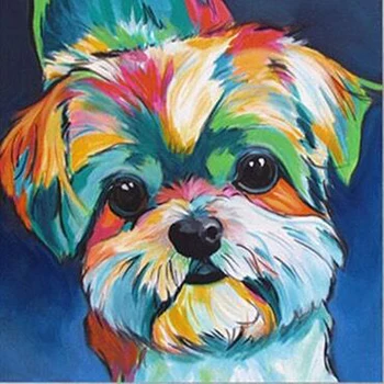 

Diamond Painting Dog Color 5d Rhinestone Paintings Diamond Painting