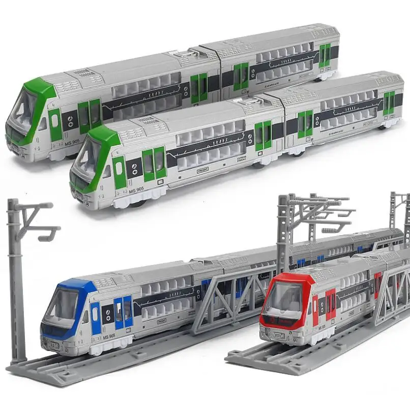 Diecast Magnetic Double Decker Train Model Children Train Simulation Alloy Subway Light Rail Japan Shinkansen Toy Car Diecast Magnetic Double Decker Train Model Children Train Simulation Alloy Subway Light Rail Japan Shinkansen Toy Car