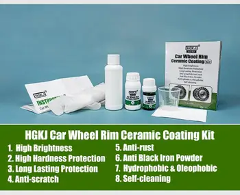 

High Brightness Long Lasting Protection Car Wheel Self-Cleaning Detergent HGKJ Car Wheel Rim Ceramic Coating Kit Car Accessories
