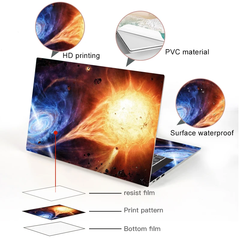 Universe starry sky laptop sticker DIY laptop skin 12/13/14/15/17 inch for MacBook/HP/Acer/Dell/ASUS/Lenovo
