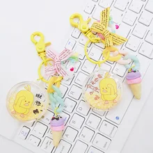 Quicksand брелок эпоксидный мягкий Silcone онлайн знаменитостей зыбучий песок ломающийся ветер брелок утка подвеска браслет Шарм держатель карты