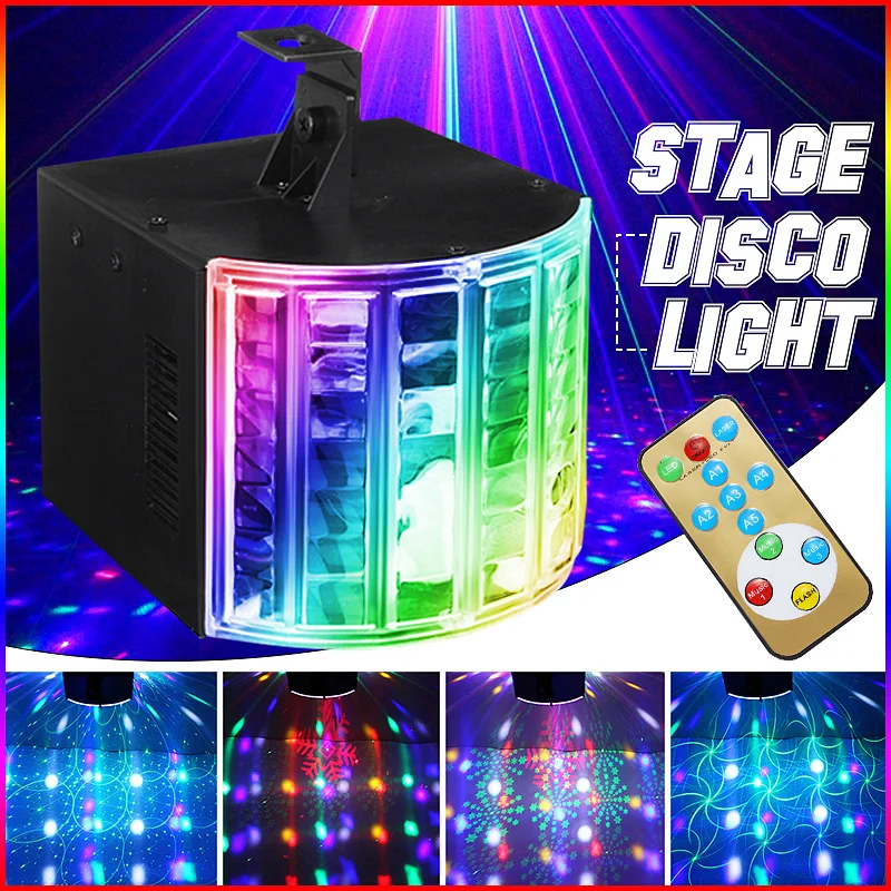 DJ огни RGBYWP светодиодные софиты диско шар 20 Вт RGB светодиодный лазерный эффект сценическое освещение 4 режима для клубного диско вечерние шоу