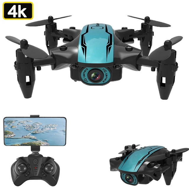 CS02 Mini Drone 4K 1080P Camera WiFi Fpv Professional Air Pressure Altitude Hold Black Foldable RC Quadcopter Dron Toys For Boy 1
