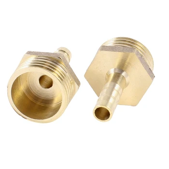 

2PCS Brass 6mm Air Gas Pipe Hose Barb 1/2" PT Male Thread Couplings Adapter