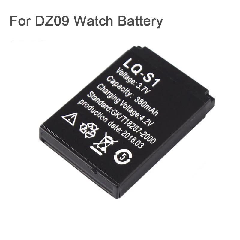 Rechargeable Battery 3.7V 380mAh For DZ09 KSW-S6 RYX-NX9 A1 Smart Watch