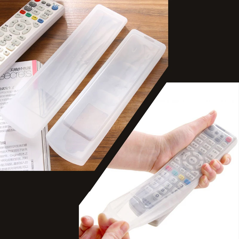 

Large Silicone remotes control protector Dust covers transparent waterproof controller holder case for TV Air Conditioner