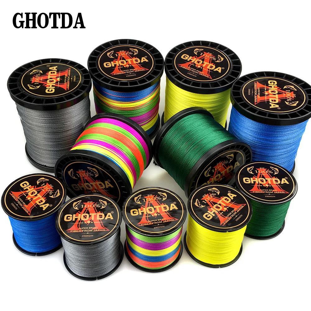 GHOTDA 9 прядей 500 м ПЭ плетеная леска многофиламентная ПЭ оплетка 20-108lb