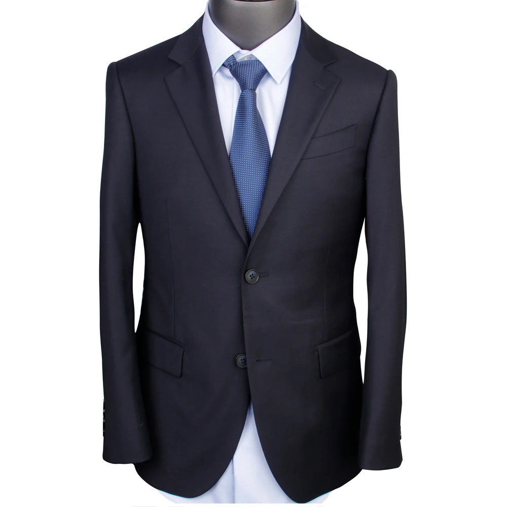 Luxury 100% Wool Super 120 Tailor-Made Suits For Men Suit Midnight Blue Selected Sarawan Wedding Suits For Men Dress Tuxedo Man 5