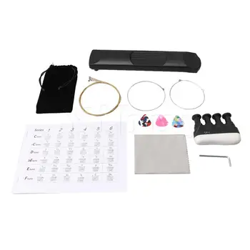 

Yibuy Black Plastic Pocket Guitar Practice Tool 6 Fire Musical Set Tree Of Life