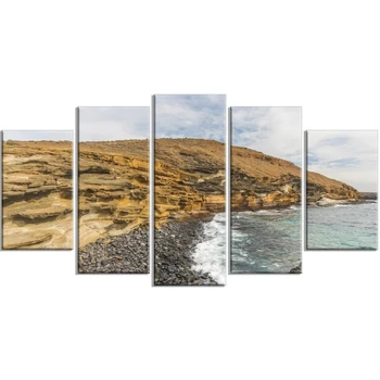 

5 Pcs Mountain Modular Canvas Painting Gift Home Decor Sea Water Pictures Modern Printed Poster For Living Room Wall Art Frame