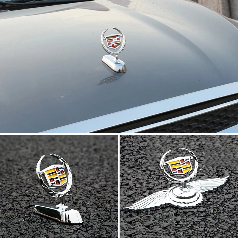 

Chrome Hood Cover Emblem for Cadillac CTS BLS Escalade Seville Tiburon SLS XTS XT6 CT6 Bonnet Sticker Automobile Modification