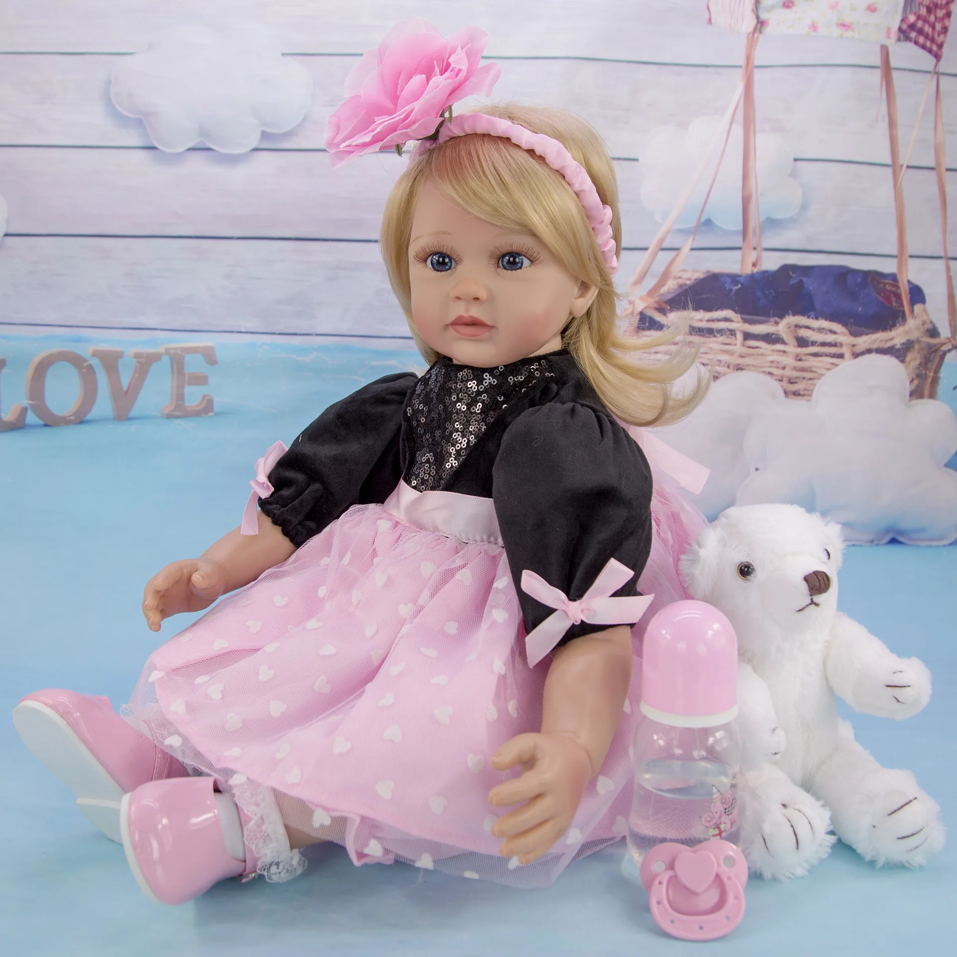 60 см прекрасный настоящий ребенок реборн малыш силиконовые виниловые куклы игрушки для детей подарок Принцесса одеваются кукла подарок bonecas