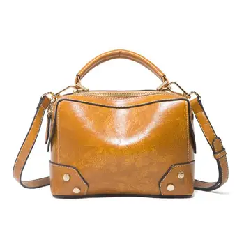 

2020 New Designer Women Handbag Fashion Messenger Bag Shoulder Bag Wild Retro Handbag Oil Leather Small Square Bag