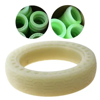 

For Xiaomi Electric Scooter Luminous Hollow Tire Titanium Honeycomb Fluorescent Shock Absorber Free Inflatable Explosion-Proof T