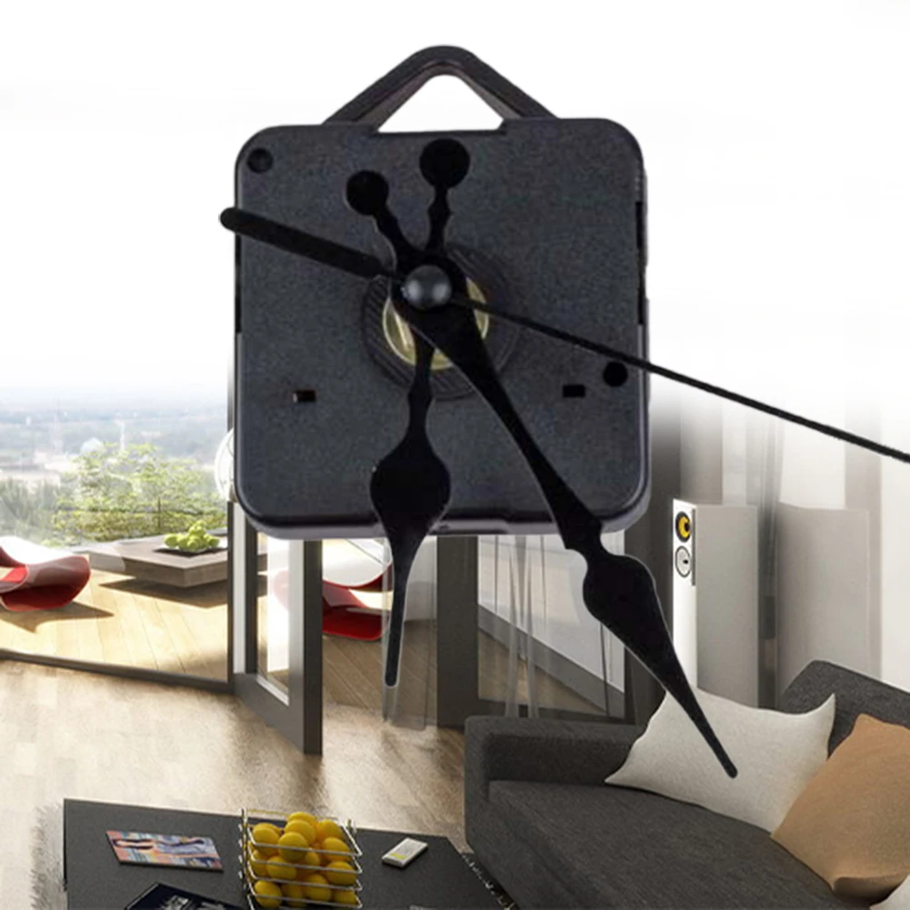 

1 Set Silent Large Wall Quartz Clock Movement Mechanism Black & Red Hands Repair Tool Parts Kit DIY Set With Hook Drop Shipping