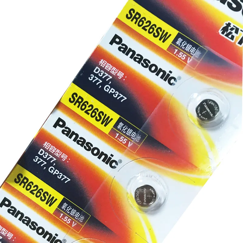 Аккумуляторная батарея Panasonic 1 55 в SR626SW 377 15 шт./лот G4 377A LR626 SR66 LR66 батареи из оксида