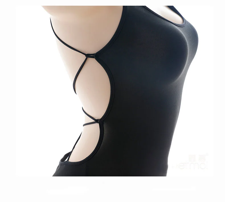 Simple Black Backless Women Sexy Bodysuit Lingerie Sexy Hot Erotic Open Crotch Black Lingerie Bodysuit Teddy Lingerie