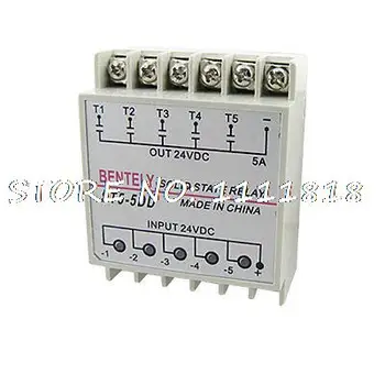 

ST5-5DD Five 5 Phase Solid State Relay SSR 24V DC to 24V DC DIN Rail