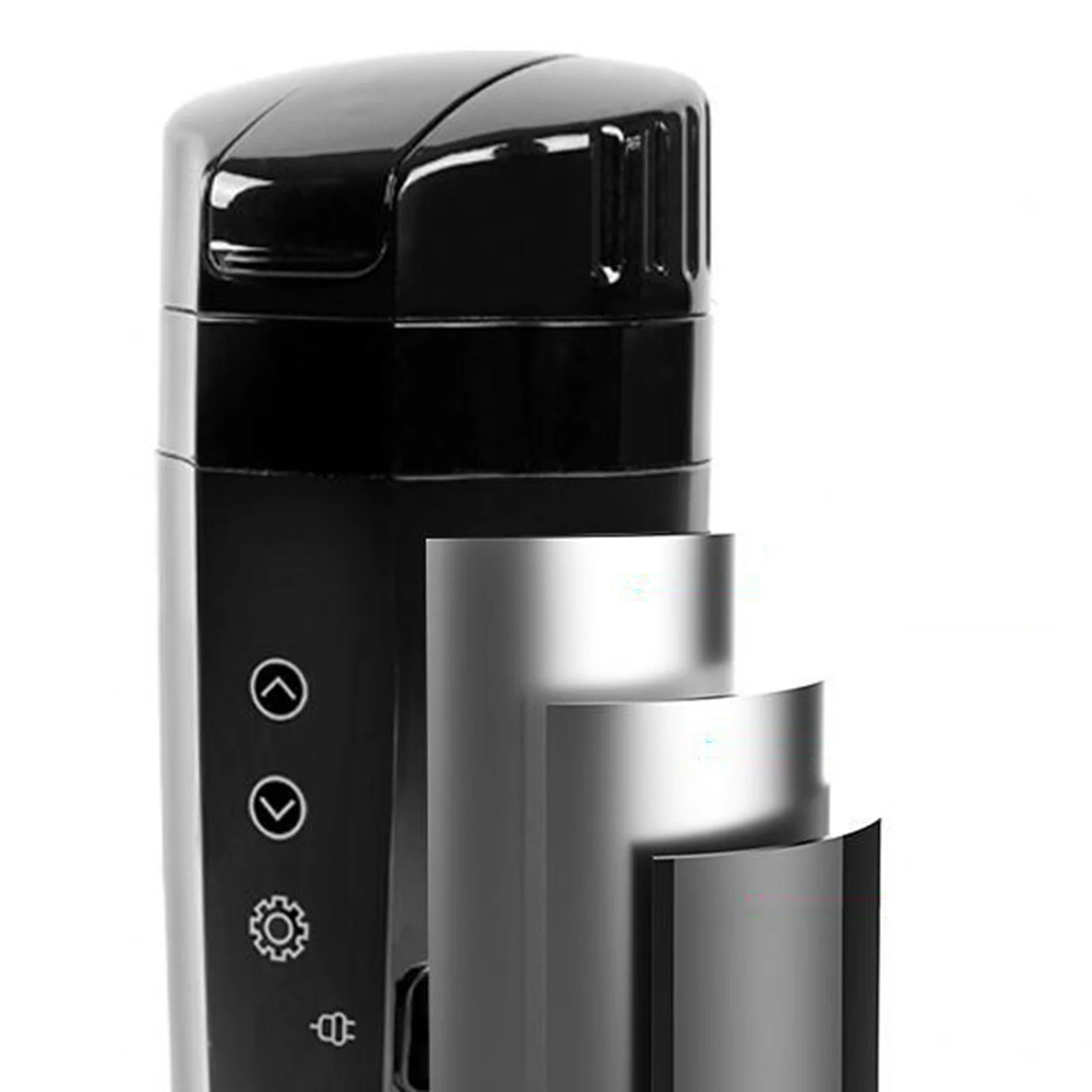 400ML Car Heating Cup Real-time Temperature 12V Heated water Mug Kettle Stainless Steel Travel Electric Coffee Cup With Cable