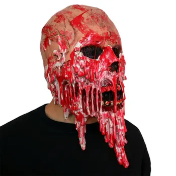 

Z Mask Halloween Party Skull Shape Mask Horror Personality Novelty Haunted House Secret Room Bloody Messenger Latex Halloween*