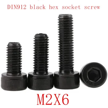 

50PCS DIN912 Grade 12.9 allen socket head screw M2*6 m2x6 Hexagon Socket Head Cap Screws Hex Socket Screw