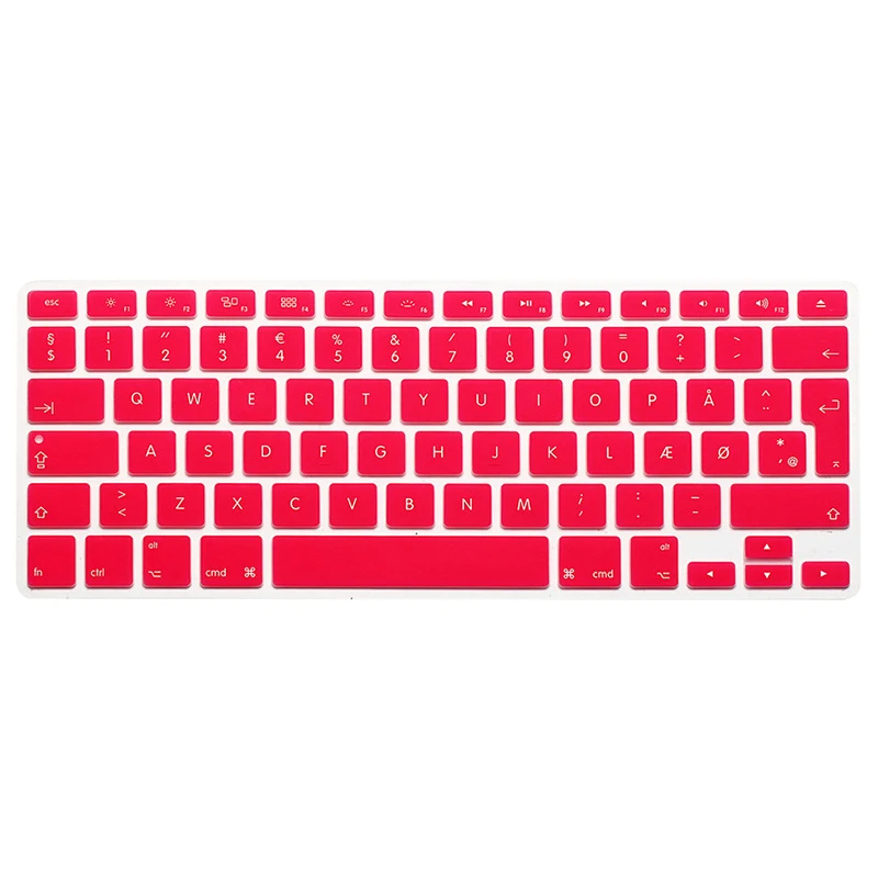 Силиконовый чехол для клавиатуры с надписью Danmark для Apple Macbook Air retina, наклейка на клавиатуру, пленка для кожи, только для США, введите клавиатуру - Цвет: DMUSPINK