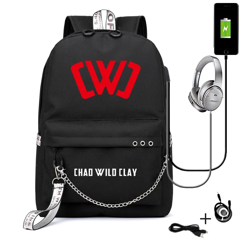 

Backpack Backpack Waterproof USB Convenient Charging Headphone Jack School Bag School Bag Large Capacity College Style Travel Ba