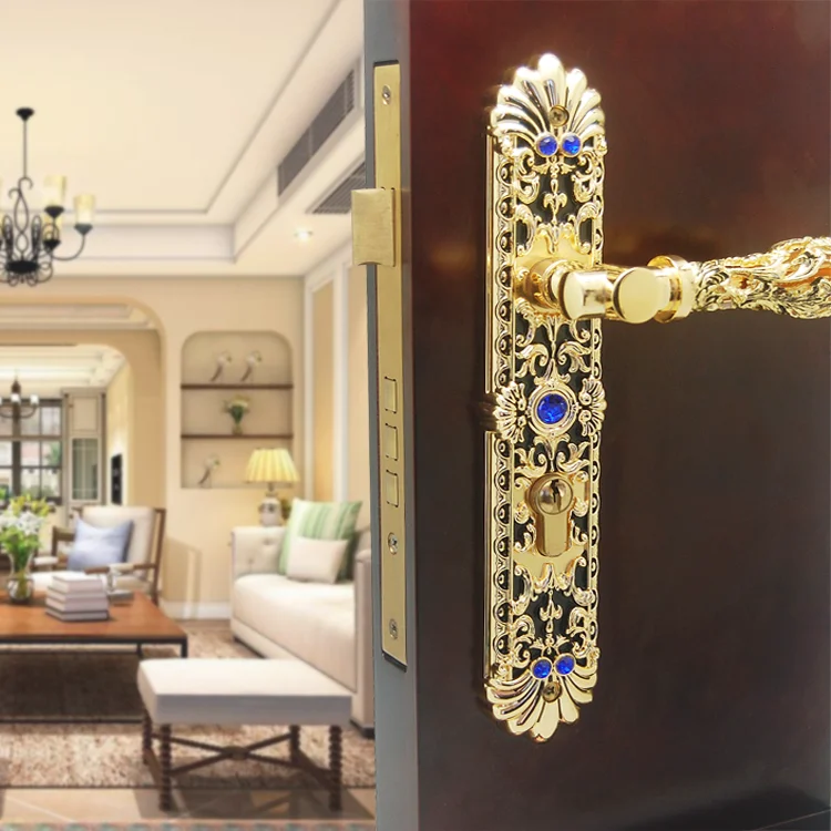 アルミニウム合金サイレント屋内ドアロック1セット ヨーロッパスタイル