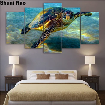 

diy The underwater world diamond Ocean Turtle 5 pcs diamond painting full square/round drill diamond embroidery home decor
