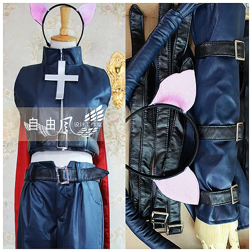 

Anime Shugo Chara Tsukiyomi Ikuto Cosplay Costume Custom Made PU Leather Uniform Halloween Costume for Men Women Adult