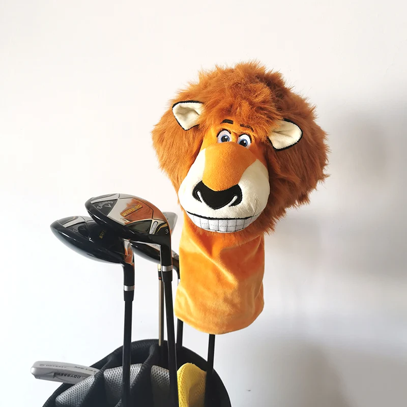 Golf Driver Wood Head Cover Plush Lion Fairway Wood Head