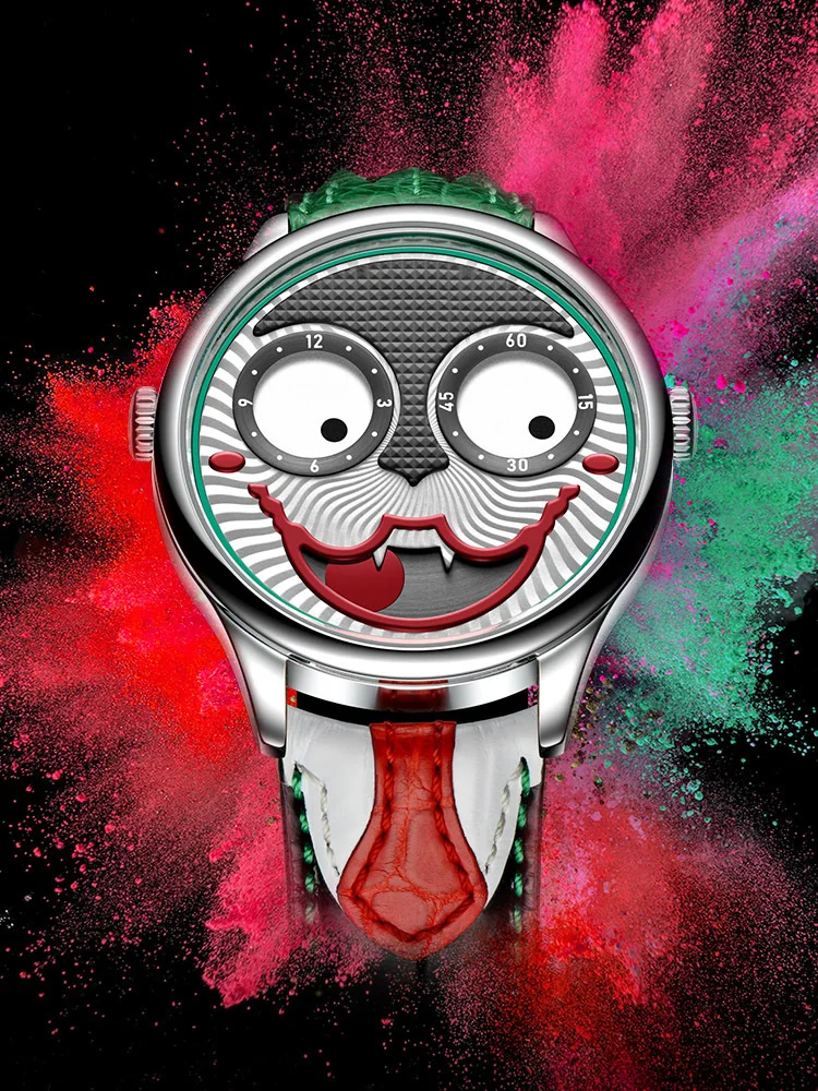 

Cool Design Aesthetics Russia Cut jin xiao chou Watch Logo Customizable Processing Analog Watch Crocodile Leather Watch Strap