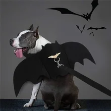 Dla zwierzaka na Halloween pies kot skrzydła nietoperza Role-playing rekwizyty Halloween Bat przebranie kostium skrzydła kostium kota rekwizyty tanie tanio CN (pochodzenie) Felt Fabric Black 46*16cm 17 71* 6 30 1 x Bat Wings
