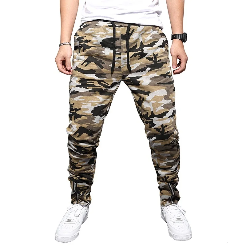 Zongke Camo Мужские штаны для бега брюки Мужские штаны уличная тренировочные штаны-шаровары штаны, мужские брюки XXL хип хоп Осень новинка