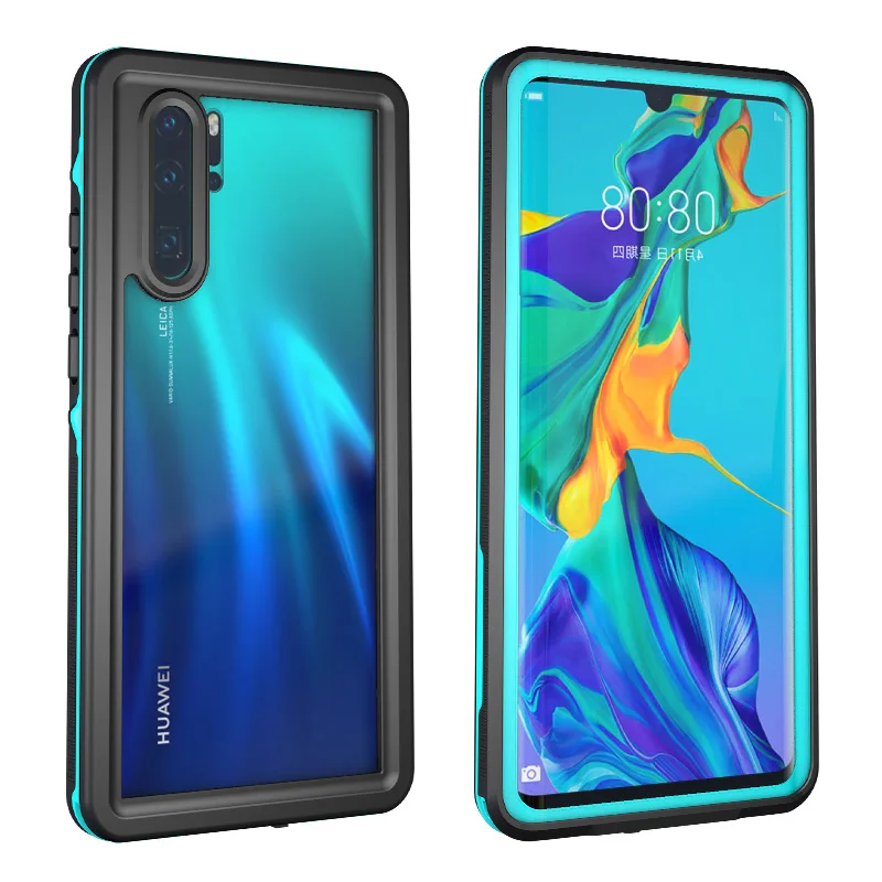 Sky blue Для huawei P30 P30 Pro P30 Lite mate 30 Pro Чехол водонепроницаемый противоударный чехол для P20 Pro P20 Lite mate 20 Pro 360 силиконовый чехол - Цвет: Sky blue