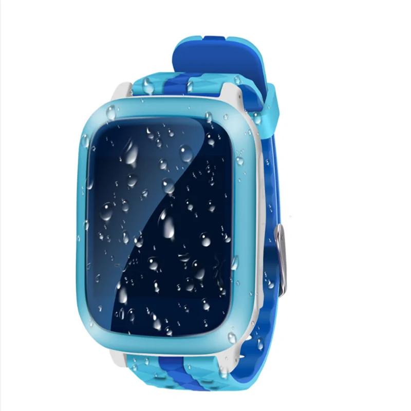 Синий Дети SOS Кнопка Bluetooth DS18 дети Smartwatch Gps трекер Водонепроницаемый ребенок - Цвет: Синий
