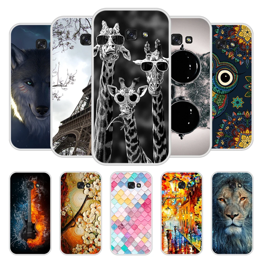 Phone Case for Samsung Galaxy A5 2017 Soft Silicone TPU Chic Patterned Painted Coque for Samsung A5 2017 Cases In Stock