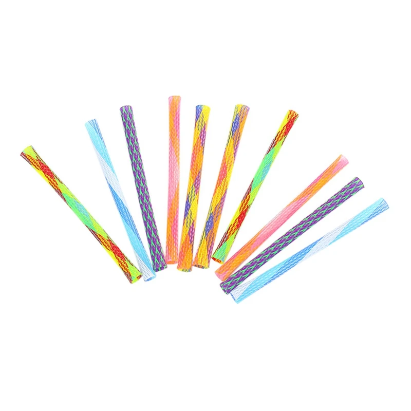 10PCS Игрушка для питомцев кошек, нейлоновая пружинная игрушка, гибкие красочные забавные трубки, игрушка для кошек DIY, эластичная игрушка, Интерактивная игрушка для кошек, игрушки для кошек, 10 шт - Цвет: 10PCS